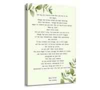 RNUMLIGH Motivational Poetry Quote Canvas Print Literary Wall-Art for Writers Room Book Lovers Gift Inspirational Library Office Decor(Framed,16x24inch(40x60cm))