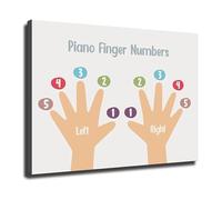 RNUMLIGH Music Education Poster - Piano Finger Numbers for Classroom Wall-Art & Teacher Resource(Unframed,08x12inch(20x30cm))