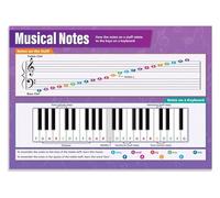 RNUMLIGH Musical Notes Poster Music Theory Educational Wall Chart for Classroom School Band Orchestra Students(Unframed,12x18inch(30x45cm))
