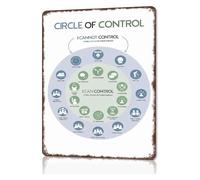 RNUMLIGH My Circle Of Control Metal Sign Emotional Regulation Poster For Therapist Waiting Room Pediatric Office Classroom Decor 8 X 12 inch