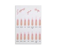 RNUMLIGH Nail Salon Aesthetic Posters Art Designs Canvas Wall-Art Set for Beauty Studio Room Decor(Framed,16x24inch(40x60cm))