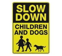 RNUMLIGH Neighborhood Slow Zone Tin Sign 12x8 Inch