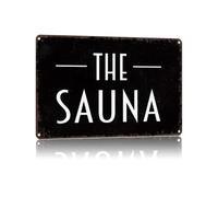 RNUMLIGH Nordic Sauna Tin Sign Vintage Finnish Style Metal Wall-Art for Home Spa Bathroom Steam Room Relaxation Corner 8 X 12 inch
