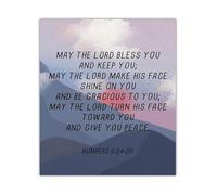 RNUMLIGH Numbers 6 24 26 Bible Verse Print May The Lord Bless You and Keep You Christian Scripture Wall-Art for Home Office Decor(Framed,08x12inch(20x30cm))