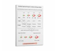 RNUMLIGH Periodic Trends Chemistry Poster Hydrogen Halide Bond Properties Correlation Science Classroom Wall-Art for University Study Room(Framed,12x18inch(30x45cm))