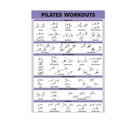 RNUMLIGH Pilates Studio Poster Mat Workout Exercises Chart for Home Gym Wall-Art Core Fitness Training Guide(Framed,08x12inch(20x30cm))