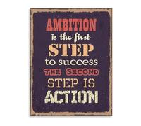 RNUMLIGH Quotes Canvas Wall-Art Vintage Style Motivational Poster for Office School Success and Focus Decor(Unframed,12x18inch(30x45cm))