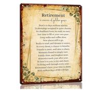 RNUMLIGH Retirement Poem Wall-Art Metal Signs Gift for Mom Dad Poster for Pictures Hallway Painting for Hanging Fine Art Room Decor for Home Office Bedroom
