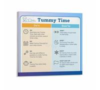 RNUMLIGH ’s First Year Poster, Sensory Exploration & Milestones Educational Chart, Canvas Wall-Art Print for Nursery or Playroom Decor(Unframed,16x24inch(40x60cm))