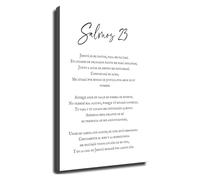 RNUMLIGH Salmo 23 En Espanol Canvas Wall-Art Spanish Psalm Poster for Home Decor and Office(Framed,08x12inch(20x30cm))