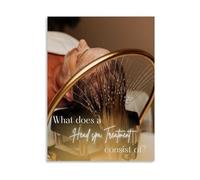 RNUMLIGH Salon Style Wall-Art Aesthetic Head Spa Poster Beauty Decor for Bathroom Waiting Room Home(Framed,08x12inch(20x30cm))