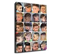 RNUMLIGH School Barbershop Art Poster Hair Salon Canvas Wall Print Retro Style Decor for Barber Shop Home Office Game Room(Unframed,08x12inch(20x30cm))