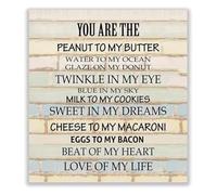 RNUMLIGH Sentimental Peanut Butter Quote on Vintage Tin Sign Funny Kitchen Wall-Art Retro Decor for Home Bar Cafe Humorous Gift 8 x 12 inch