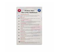 RNUMLIGH Shuffleboard Rules Poster, Game Room Guide Wall-Art for Home Bar, Basement, Man Cave Decor(Unframed,08x12inch(20x30cm))