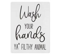 RNUMLIGH Soap Up Hand Washing Humor Metal Sign Funny Bathroom Wall-Art for Powder Room Decor (8 X 12 in)