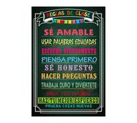RNUMLIGH Spanish Motivational Poster Inspirational Quotes Classroom Decor for School Learning Español Students(Unframed,12x18inch(30x45cm))