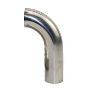 RNUMLIGH Stainless Steel Cast Pipe Fitting, 1pcs Stainless Steel Extended Elbow, OD 19 25 32 38 51 63mm 90 Degree Angle Pipe, Car Accessories Automobile Exhaust Pipe(51mm (80mmx110mm))