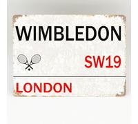 RNUMLIGH SW19 London Tennis Vintage Aluminum Tin Sign Retro Wall-Art For Home Bar Man Cave Kitchen Decor 8 X 12 inch