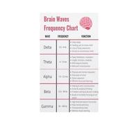 RNUMLIGH The Human Brain Waves Poster, Chart of Mental States & Frequencies, Science Classroom Decor, Psychology Wall Art for Office or Library(Unframed,12x18inch(30x45cm))