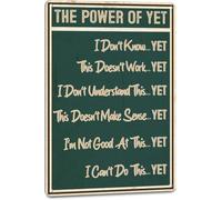 RNUMLIGH The Power Of Yet Growth Mindset Metal Sign Vintage Hippie Aluminum Decor Funny Wall-Art for Office Studio 8 X 12 inch