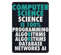 RNUMLIGH Understated Programming Wisdom Metal Sign 8x12 Inch Algorithm Reference Wall Decor For Coder Cubicle Meeting Room Innovation Space 8 X 12 inch