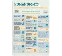 RNUMLIGH Uplifting Global Community Poster, Words of Unity and Hope Wall Decor Art for Bedroom Living Room Office(Framed,16x24inch(40x60cm))