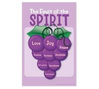 RNUMLIGH Values Poster for Fruit of the Kindness Joy Peace Love Patience Wall-Art for Classroom Nursery Daycare Decor(Unframed,12x18inch(30x45cm))