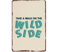 RNUMLIGH Vintage Aluminum Sign for Outdoor Adventure Explore the Wild Rustic Metal Wall-Art Camping 8 X 12 in