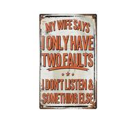 RNUMLIGH Vintage Funny Marriage Sign Metal Tin Satirical Husband Quote Wall-Art for Man Cave Garage Bar 8 X 12 inch
