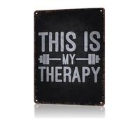 RNUMLIGH Vintage Gym Wall-Art This Is My Motivational Sign for Fitness Room Home Self Improvement Gift (8 X 12 in)