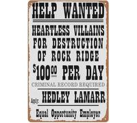 RNUMLIGH Vintage Wanted Poster Metal Tin Sign West Rustler Rustic Wall-Art for Bar Man Cave Saloon Decor 8 X 12 inch
