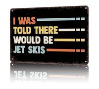 RNUMLIGH Vintage Watercraft Sign Jet Ski Enthusiast Gift Humorous Tin Wall-Art for Garage Office or Man Cave (8 X 12 in)