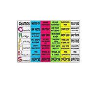 RNUMLIGH Visual Classroom Management Aid, Daily Expectations & Rules Chart Canvas Poster, Organization Tool for Effective Teaching(Framed,12x18inch(30x45cm))