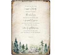 RNUMLIGH Wall-Art Vintage Aluminum Plaque Isaiah 61 3 Gods Promise Decor For Bedroom Nursery 8 X 12 inch