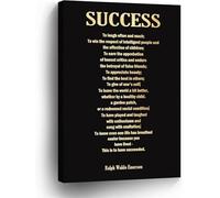 RNUMLIGH “What Is Success” Motivational Quote Wall Art - Inspirational Poster for Office, Home Study, or Library, Philosophical Print on Success(Framed,08x12inch(20x30cm))