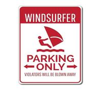 RNUMLIGH Windsurfing Wall-Art Vintage Tin Metal Sign for Surf Shack or Man Cave Decor 8 X 12 in