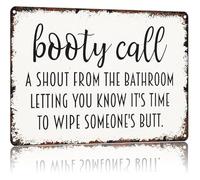 RNUMLIGH Witty Bathroom Decor Ooty Call A Shout From The Vintage Metal Sign for Powder Room Home Cafe Bar Patio Outdoor Indoor 8 X 12 in