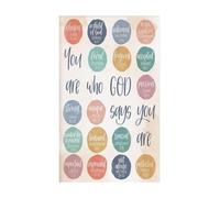 RNUMLIGH You Are Who God Says Are Wall-Art Identity in Christ Affirming Bible Verses Canvas Print for Home Decor Bedroom Office Place of Worship(Framed,08x12inch(20x30cm))