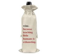 RNYJJ Bolsa de vino para regalo de agradecimiento al profesor, regalo para el día del profesor, cumpleaños, vuelta a clases, fin de año (1 unidad)