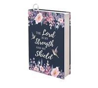 Rnyleeg Fundas elásticas para libros de texto, cubierta de Biblia con texto floral, fundas protectoras para libros de iglesia, fundas de libros duros reutilizables, chaquetas de libros de texto,