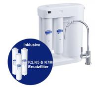 RO-101S Instalación de Osmosis Inversa Pack Ahorro Con 1 Vías Grifo Blanco