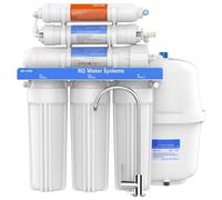 RO-150 Sistema de ósmosis inversa de 6 etapas con filtro alcalino pH + | 150 GPD de alto caudal | Grifo sin plomo y materiales aptos para alimentos | Para cocina, hogar y agua potable pura