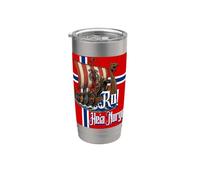 Ro! Heia Norge - Barco vikingo para aficionados noruegos Vaso térmico de acero inoxidable de doble pared