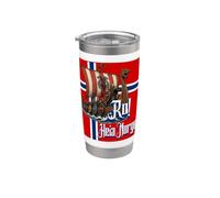 Ro! Heia Norge - Barco vikingo para aficionados noruegos Vaso térmico de acero inoxidable de doble pared