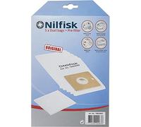 RO Linea Blanca ® Bolsa aspirador compatible con Nilfisk Compact Coupe Go One Force 60 65 122 144 pack 5 bolsas con prefiltro recambio original ref 78602600 alto filtrado accesorio aspiradora limpieza