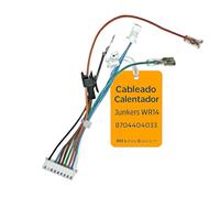 RO Linea Blanca ® Cableado Calentador Compatible Con Junkers WR11 WR14 WR18 8704404033 Arnes Conectores Sensor Encendido Longitud 100 Cm Color Blanco Kit Reparacion Calentadores Gas Agua Bosch EU