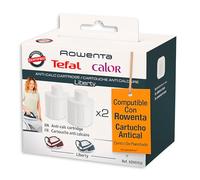 RO Linea Blanca ® Cartucho Antical Compatible Con Rowenta Tefal Calor Liberty Powersteam Centro De Planchado Generador De Vapor Xd9070E0 Juego De 2 Filtros Repuesto Descalcificador Blanco