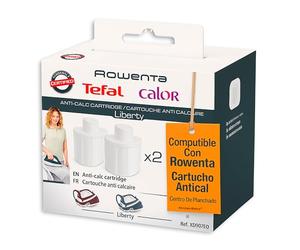 RO Linea Blanca ® Cartucho Antical Compatible Con Rowenta Tefal Calor Liberty Powersteam Centro De Planchado Generador De Vapor Xd9070E0 Juego De 2 Filtros Repuesto Descalcificador Blanco