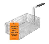 RO Linea Blanca ® Cesta Freidora Industrial Compatible Con Elframo Repagas Acero Inoxidable Mango Fijo Alto Medidas 215x375x120mm Repuesto Profesional Fritura Profunda Hosteleria Universal
