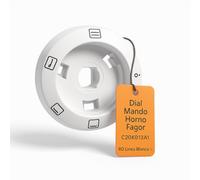 RO Linea Blanca ® Dial Mando Selector Horno compatible con Fagor Edesa Aspes C20K013A1 Blanco 5 Posiciones Diametro Exterior 53mm Interior 35mm Leva Frente Repuesto Modelos HF113B 2H112B 2HF11EB